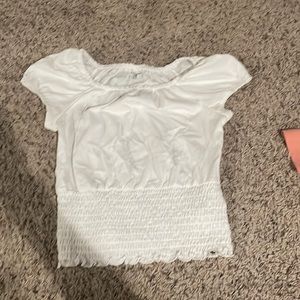 ABERCROMBIE AND FITCH KIDS pretty white top (GIRLS 13/14)